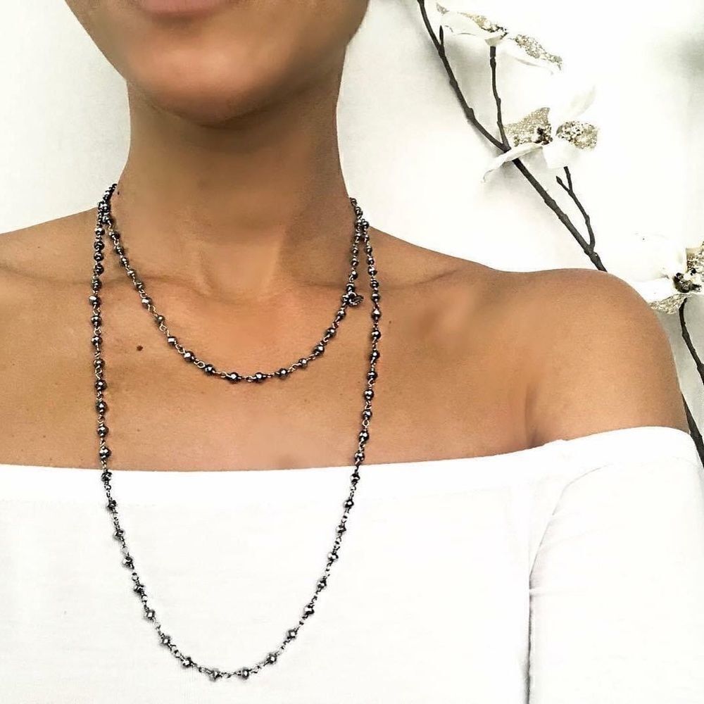 Sara Blaine/eSBe Caviar Hermatite Necklace